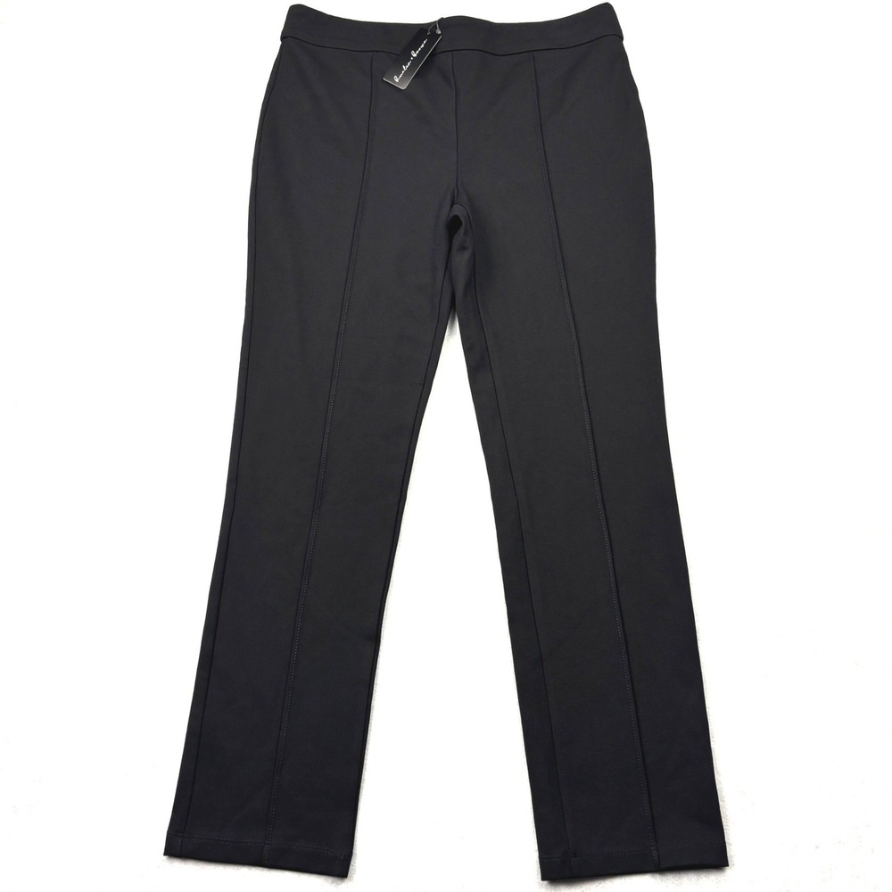 Hunter & Brown Front Seam Stretch Ponte Pants Black NWT Womens Size XL